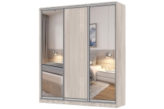 Шкаф-купе 3-х дверный Народная мебель Виктория 2000х584х2300, Ясень шимо светлый 20ДЗЗЗДЛЛЛДЗЗЗ-ЯЯШШ-Яшс 310-3183