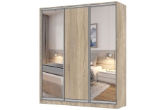 Шкаф-купе 3-х дверный Народная мебель Виктория 2000х584х2300, Дуб сонома светлый 20ДЗЗЗДЛЛЛДЗЗЗ-ЯЯПШ-Дсс 310-3256