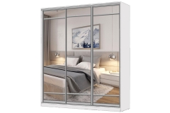 Шкаф-купе 3-х дверный Народная мебель Виктория 2000х584х2300, Белый 20ДЗЗЗДЗЗЗДЗЗЗ-ЯЯПП-Б 310-3320