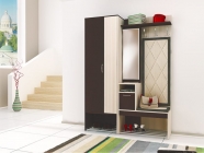 Комплект мебели для прихожей Ивару Ольга 01 Ясень шимо светлый Венге