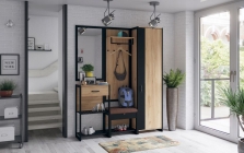 Комплект мебели для прихожей Любимый дом Техно ЛД 1 Дуб Золотой Черный