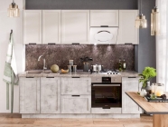 Кухонный гарнитур Любимый дом Джамис 1 Белый кашмир Белый камень