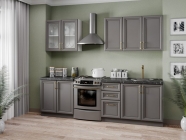 Кухонный гарнитур Любимый дом Джелатто 02 Белый Оникс серый