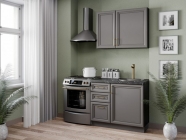 Кухонный гарнитур Любимый дом Джелатто 05 Черный Оникс серый