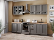 Кухонный гарнитур Любимый дом Амели-3 2 Черный Оникс серый