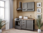 Кухонный гарнитур Любимый дом Амели-3 5 Черный Оникс серый