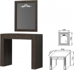 Стол туалетный Ева-11 МАГ-РИВЕР Дуб Эльза/Альберо Браш Грей