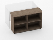 Тумба приставная к столу Персона Грата Glassy 3.18.102 Дуб Верцаска