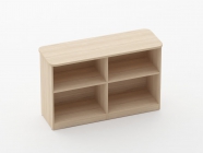 Тумба приставная к столу Персона Грата Glassy 3.18.102 Дуб молочный