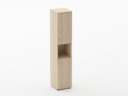 Шкаф высокий закрытый с нишей Персона Грата Glassy 6.19.11Пр Дуб молочный