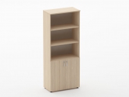 Шкаф высокий полуоткрытый Персона Грата Glassy 6.19.121 Дуб молочный