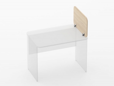 Экран разделительный прямой Персона Грата Glassy 5.14.06 Дуб молочный