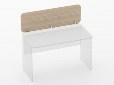 Экран разделительный прямой Персона Грата Glassy 5.14.12 Дуб молочный