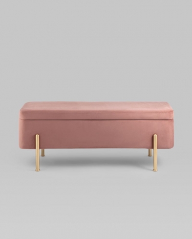 Банкетка Stool Group Болейн с ящиком велюр Розовый