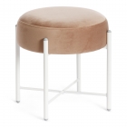 Банкетка Tetchair AMBER металл, ткань, 414140 см, бежевый/белый