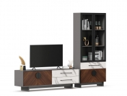 Набор мебели для гостиной Любимый дом Вилена 5 Серый/Орех/Монте белый