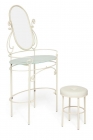 Столик туалетный Tetchair ALBERT столик/зеркало + пуф Античный белый Antique White