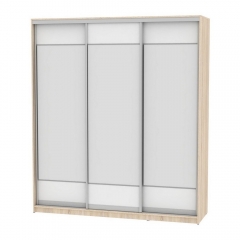 Шкаф-купе Аларти B-230х200х60-3ДСС-Белый-D8D8D8