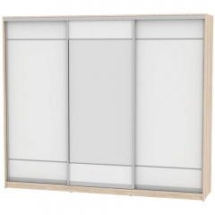 Шкаф-купе Аларти B-230х270х60-3ДСС-Белый-D7D8D7