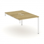 Двойной стол-надставка на опорную тумбу Рива CONCEPT CN.DSN-001 Дуб Винченцо Белый