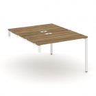 Двойной стол-надставка на опорную тумбу Рива CONCEPT CN.DSN-002 Сандал Янтарный Белый