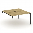 Двойной стол-надставка на опорную тумбу Рива CONCEPT CN.DSN-003 Дуб Винченцо Черный