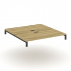 Двойной стол надставка на две опорные тумбы Рива CONCEPT CN.DSN-005 Дуб Винченцо Антрацит