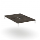 Двойной стол надставка на две опорные тумбы Рива CONCEPT CN.DSN-005 Дуб Мали Белый