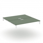 Двойной стол надставка на две опорные тумбы Рива CONCEPT CN.DSN-005 Кобо Белый