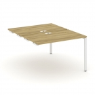 Двойной стол-приставка к опорным тумбам/шкафам Рива CONCEPT CN.DSPR-002 Дуб Винченцо Белый