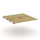 Двойной стол-приставка к двум опорным тумбам/шкафам Рива CONCEPT CN.DSPR-005 Дуб Винченцо Антрацит