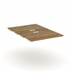 Двойной стол-приставка к двум опорным тумбам/шкафам Рива CONCEPT CN.DSPR-005 Сандал Янтарный Белый