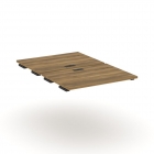 Двойной стол-приставка к двум опорным тумбам/шкафам Рива CONCEPT CN.DSPR-005 Сандал Янтарный Черный