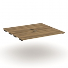 Двойной стол-приставка к двум опорным тумбам/шкафам Рива CONCEPT CN.DSPR-008 Сандал Янтарный Черный