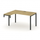 Стол-надставка на опорную тумбу левый Рива CONCEPT CN.OSAN-001L Дуб Винченцо Черный