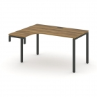 Стол-надставка на опорную тумбу левый Рива CONCEPT CN.OSAN-002L Сандал Янтарный Черный