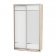 Шкаф-купе Аларти B-220х135х60-2ДСС-Белый-D7D8