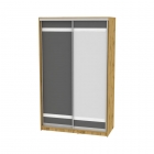 Шкаф-купе Аларти B-220х135х60-3ДВ-Графит-D9D10