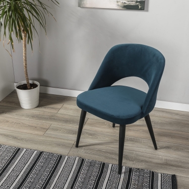 Кресло R-home Lars Diag blue/черный