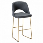 Кресло Бар. R-home Lars Б темно-серый/Линк золото