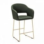 Кресло полубар R-home Oscar ПБ темно-зеленый/Линк золото