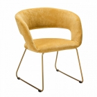 Кресло R-home Hugs К желтый/Линк золото