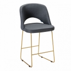 Кресло полубар R-home Lars ПБ темно-серый/Линк золото