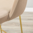Кресло полубар R-home Lars ПБ Diag beige/Линк золото