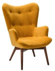 Кресло R-home Хайбэк желтый/т.орех