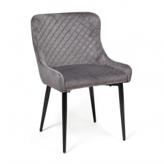 Стул Tetchair ELI mod. 8202 / 1 шт. в упаковке металл/ткань, 53x61,5x83 см, серый G-062-40/черный