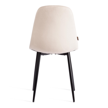 Стул Tetchair BREEZE mod. JSC-58 Велюр/металл , 44 х 53 х 86 см, beige бежевый HLR2 / черный