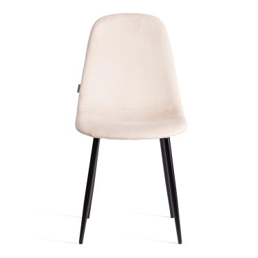 Стул Tetchair BREEZE mod. JSC-58 Велюр/металл , 44 х 53 х 86 см, beige бежевый HLR2 / черный