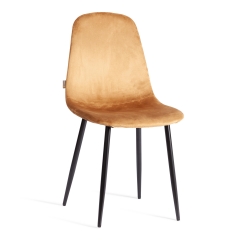 Стул Tetchair BREEZE mod. JSC-58 Велюр/металл , 44 х 53 х 86 см, brown коричневый HLR12 / черный