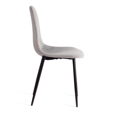 Стул Tetchair BREEZE mod. JSC-58 Велюр/металл , 44 х 53 х 86 см, grey серый HLR 19 / черный